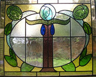image of traditional leaded window .